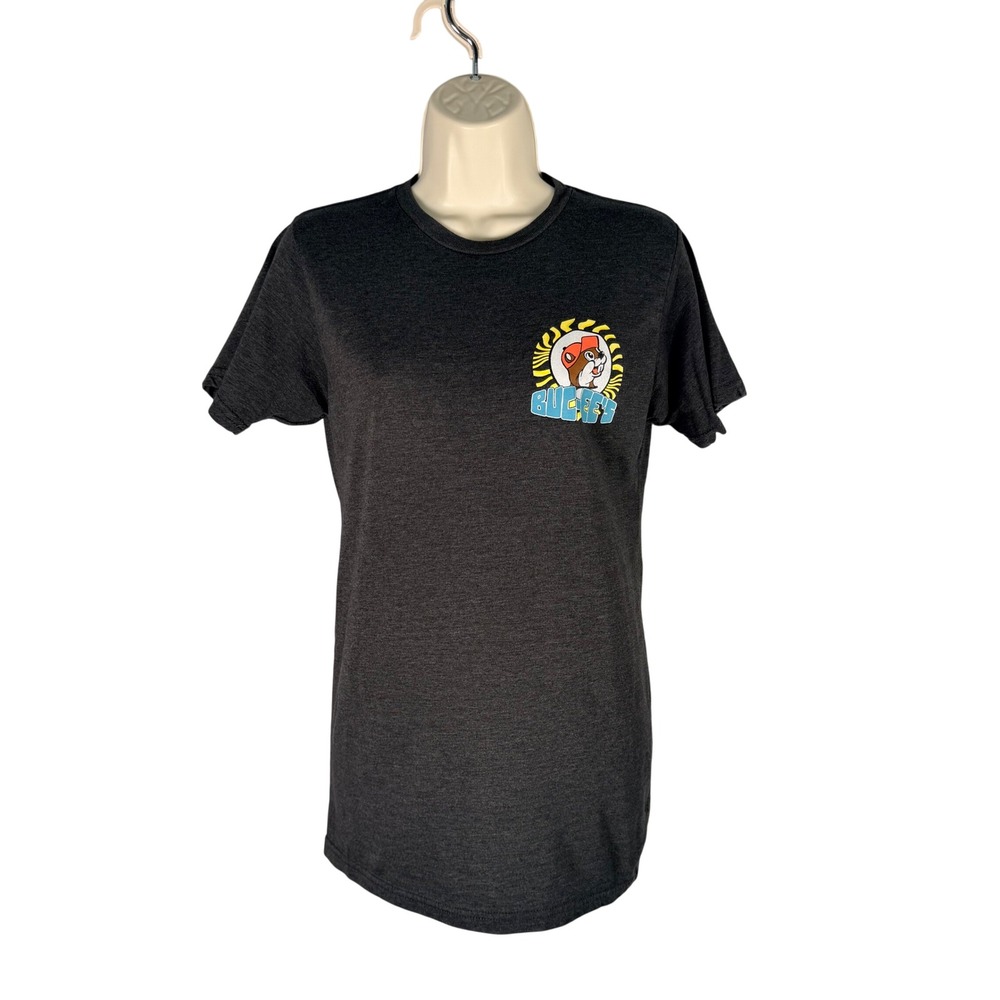 Buc-ees T-Shirt Womens Small Jeep Graphic Print Short Sleeve Crew Neck Dark Gray - Picture 2 of 8